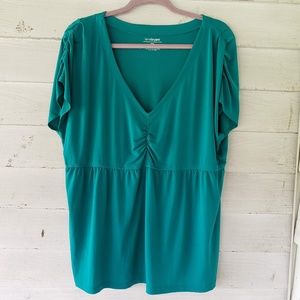 Short Sleeve Teal Lane Bryant Top